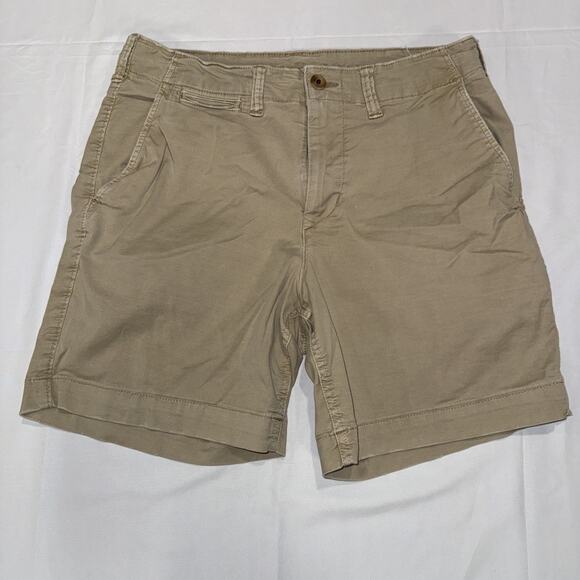 American Eagle Mens Next Level Flex Khaki Shorts Size 31 Beige - Picture 1 of 7